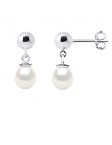 Boucles d'Oreilles Perles de Culture - Argent - Roxane